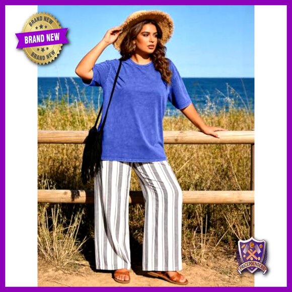 Plus Size Oversized T-Shirts 4-Pack Vintage Wash Cotton Casual Tees - Picture 5 of 7